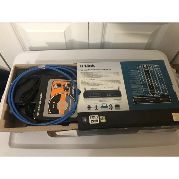 Wireless N 300 Router Bundle D-Link DIR-615 USB Network Starter Kit - Picture 2 of 10